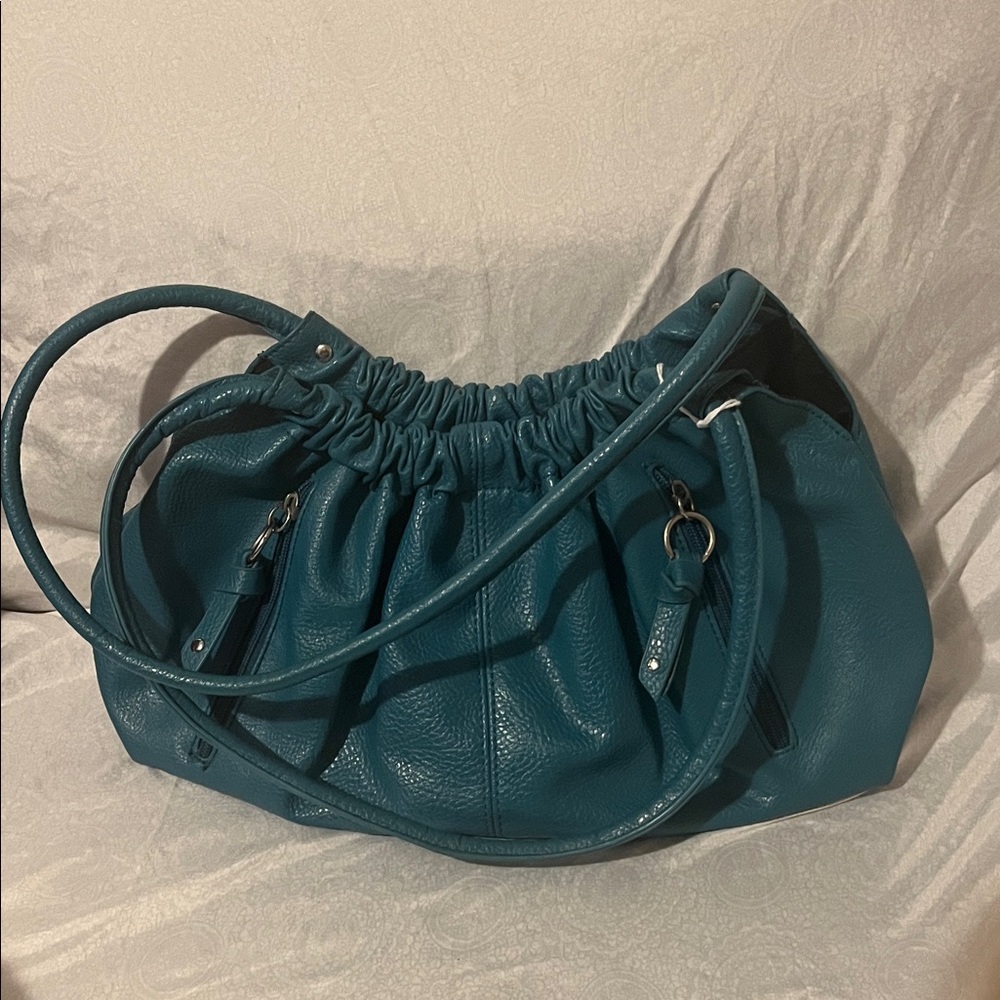 Attention Elegant Teal Shoulder Bag